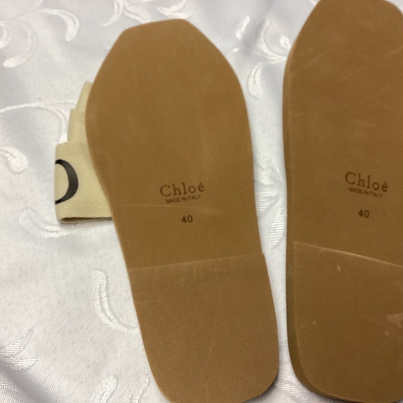 Chloe BEIGE  Sandals with BLACK  Logo size 40 new 💃💃💃💃💃💃💃💃 - Picture 3 of 6